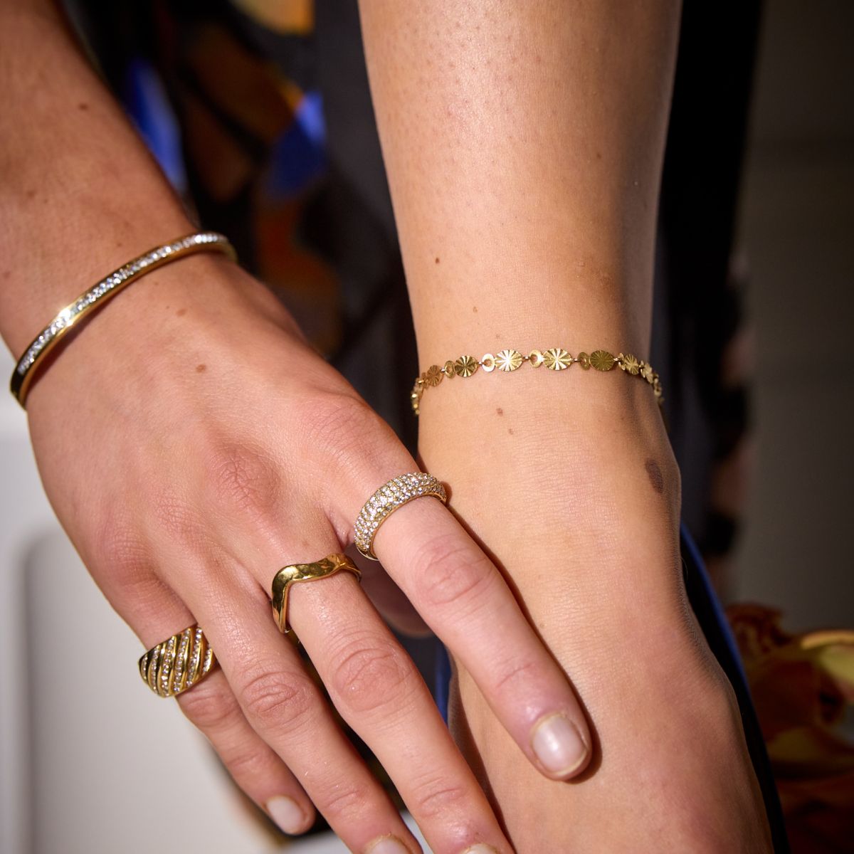 Classic Dome Pavé Krystal Ring 18K Guldbelagt