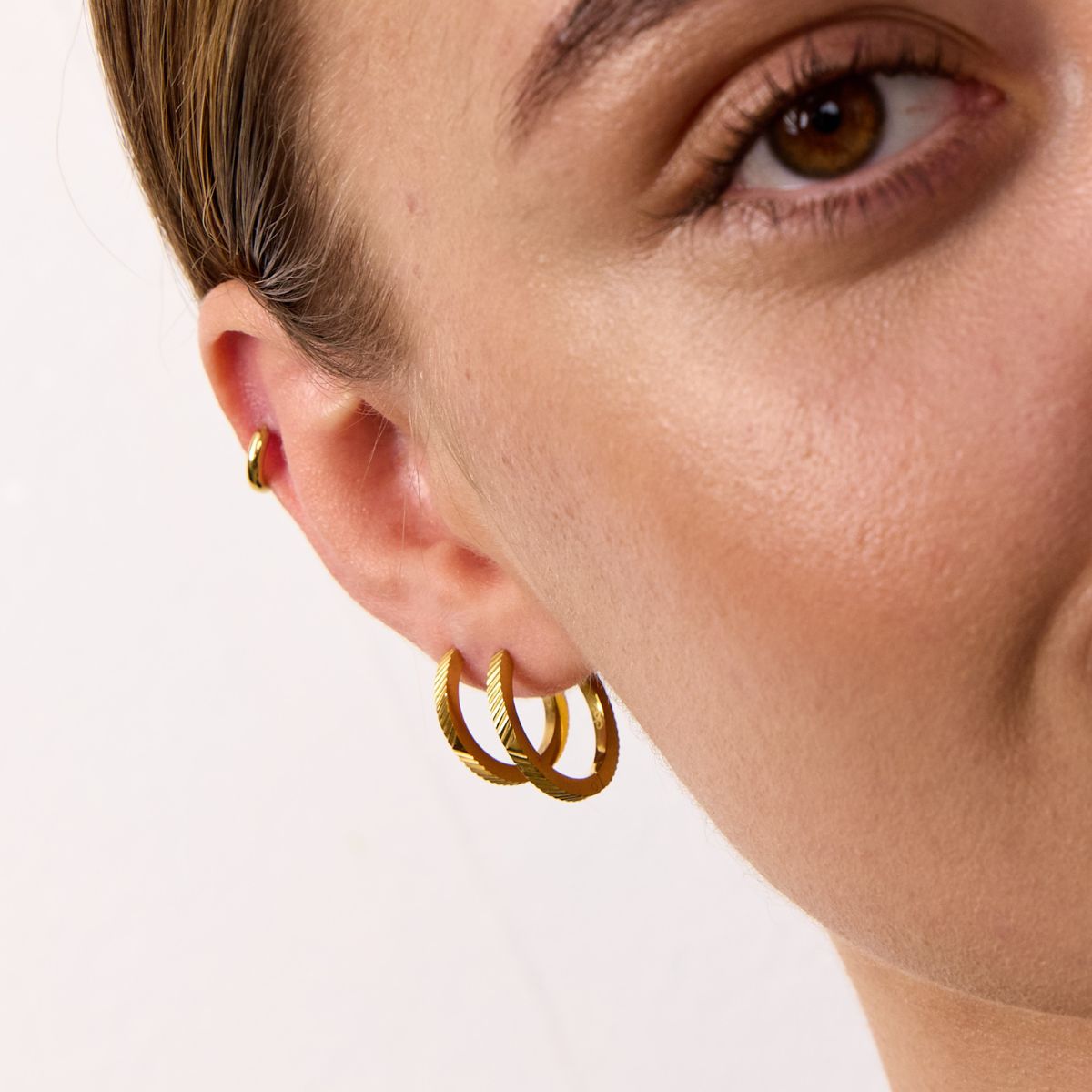 Sun Kiss Creoler 18K Guldbelagt 14mm
