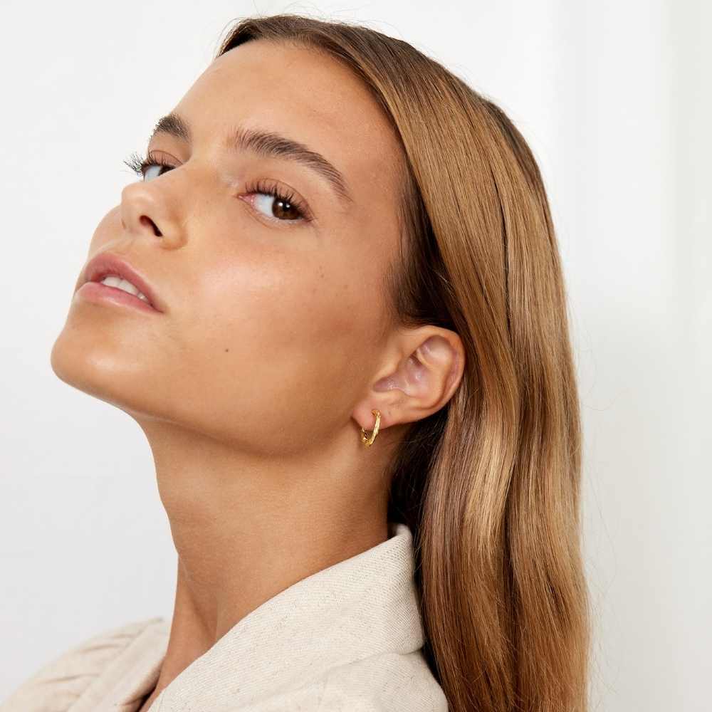 Melted Hoops 18K Guldbelagt Lille
