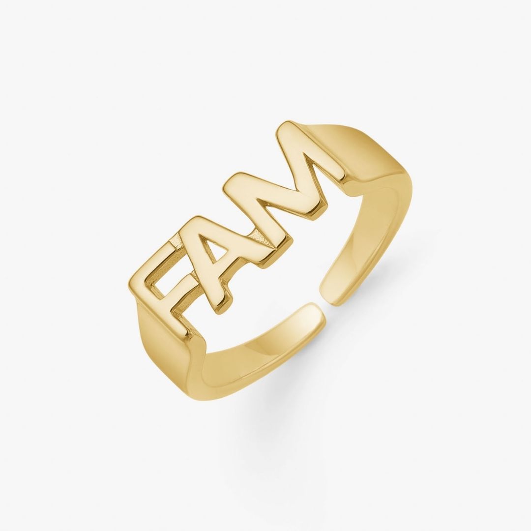 FAM Signet Ring 18K Guldbelagt