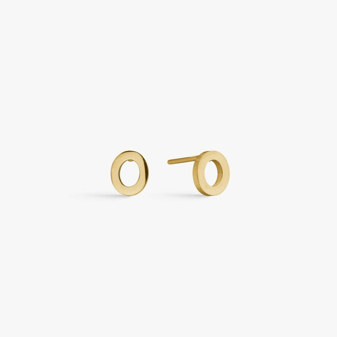 Classic Bogstav Stud Øreringe 18K Guldbelagt