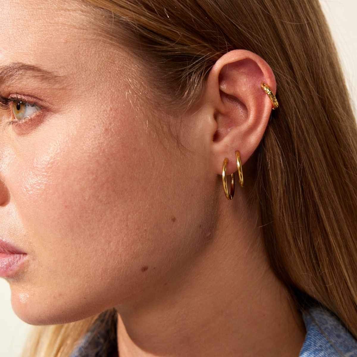 Classic Creoler 18K Guldbelagt 14mm