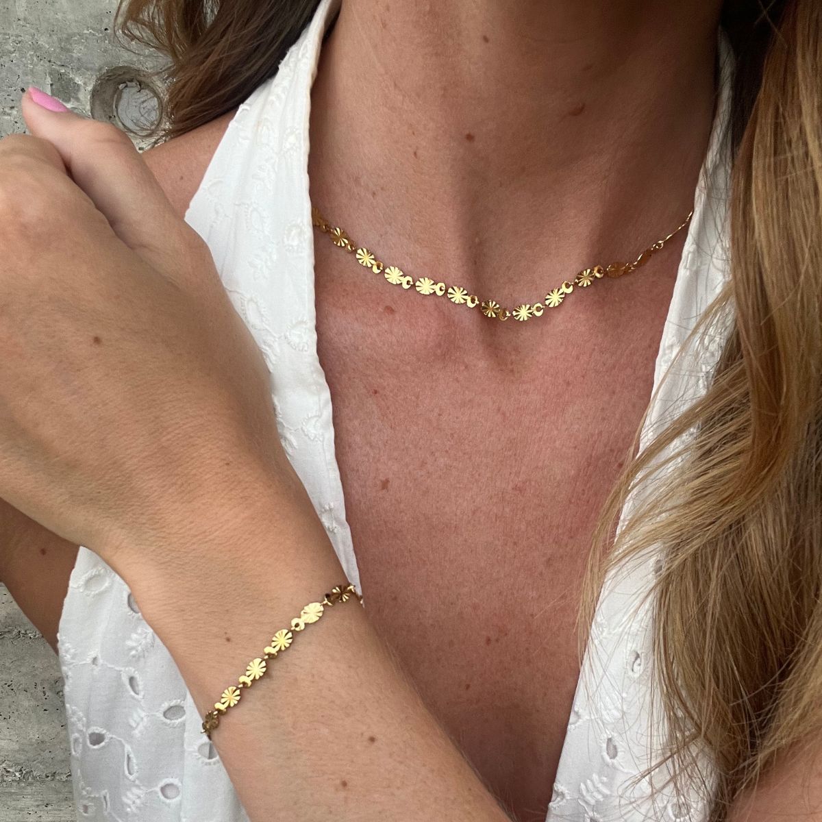 Sun Kiss Choker 18K Guldbelagt