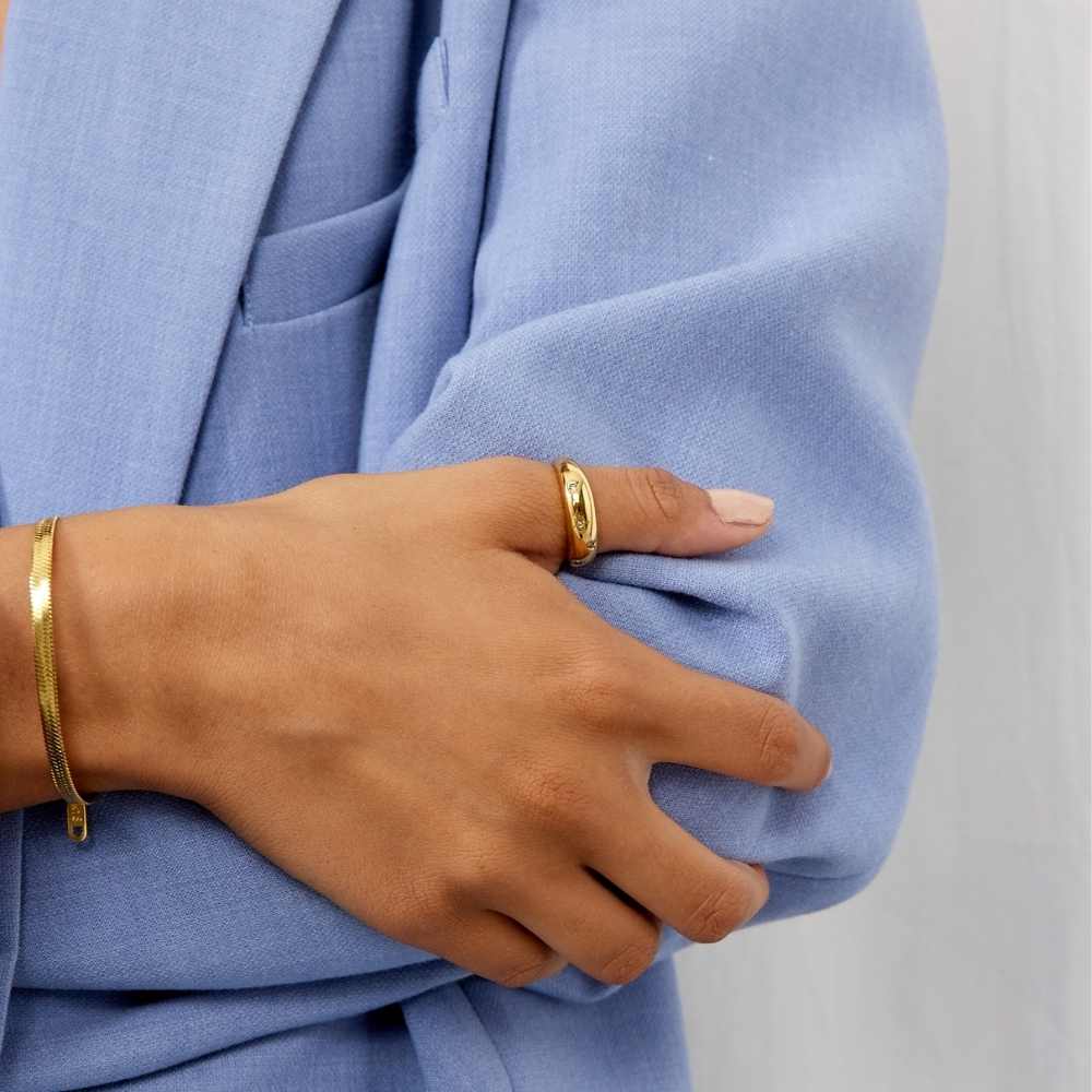 Star Classic Dome Ring 18K Guldbelagt