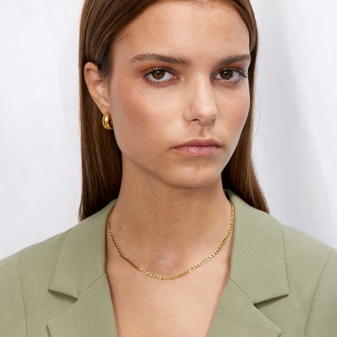 Figaro Choker 18K Guldbelagt 3mm