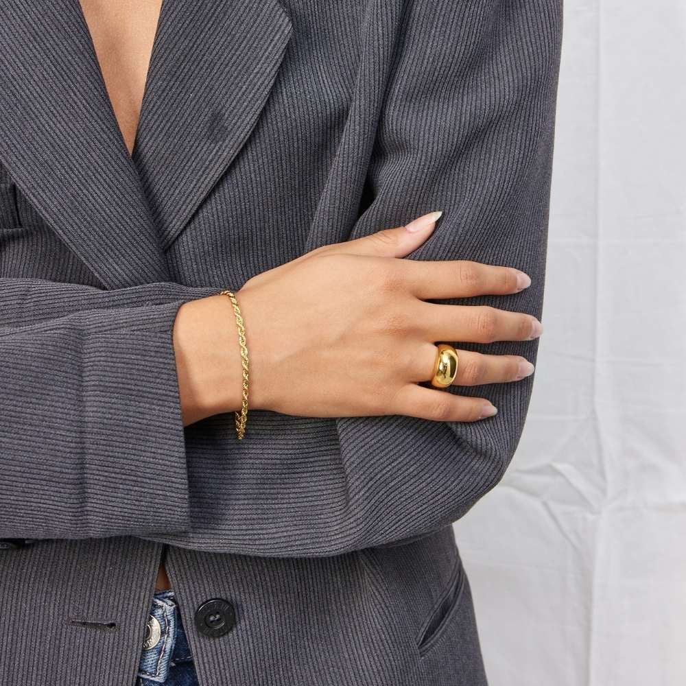 Dome Ring 18K Guldbelagt