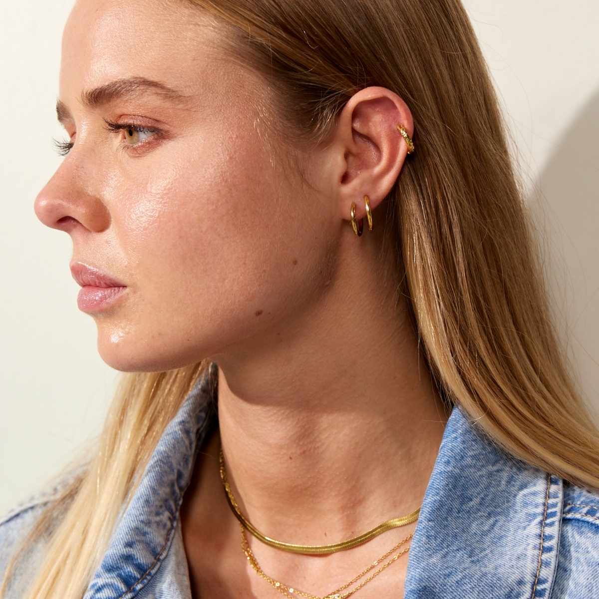 Classic Creoler 18K Guldbelagt 12mm