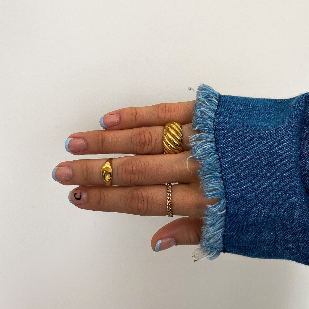 Twist Dome Ring 18K Guldbelagt