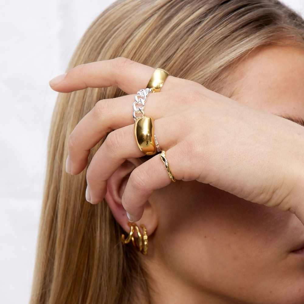 Dome Ring 18K Guldbelagt
