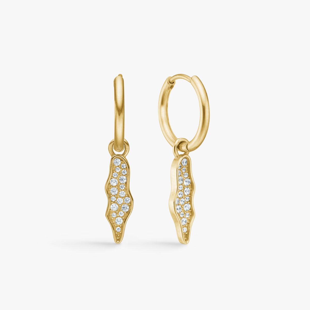Classic Creoler Krystal Rock 18K Guldbelagt 10mm