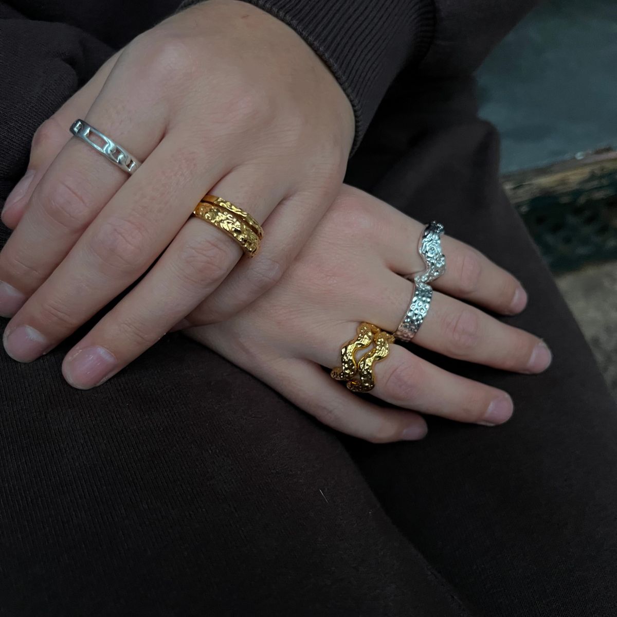 Scoria Band Ring 18K Guldbelagt 2mm
