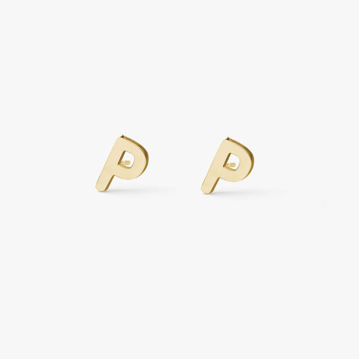 Classic Bogstav Stud Øreringe 18K Guldbelagt Mini