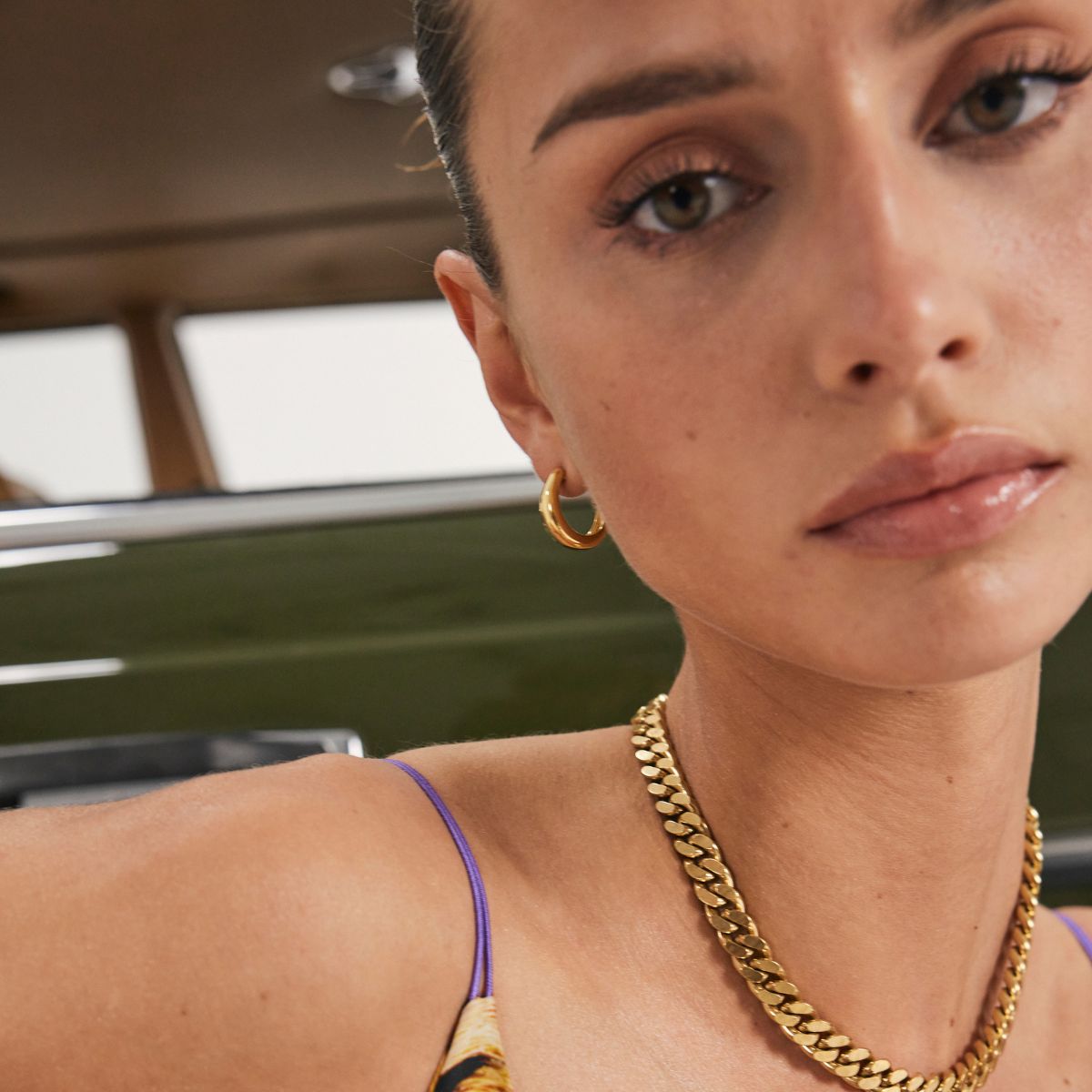 Classic Dome Hoops 18K guldbelagt 20mm