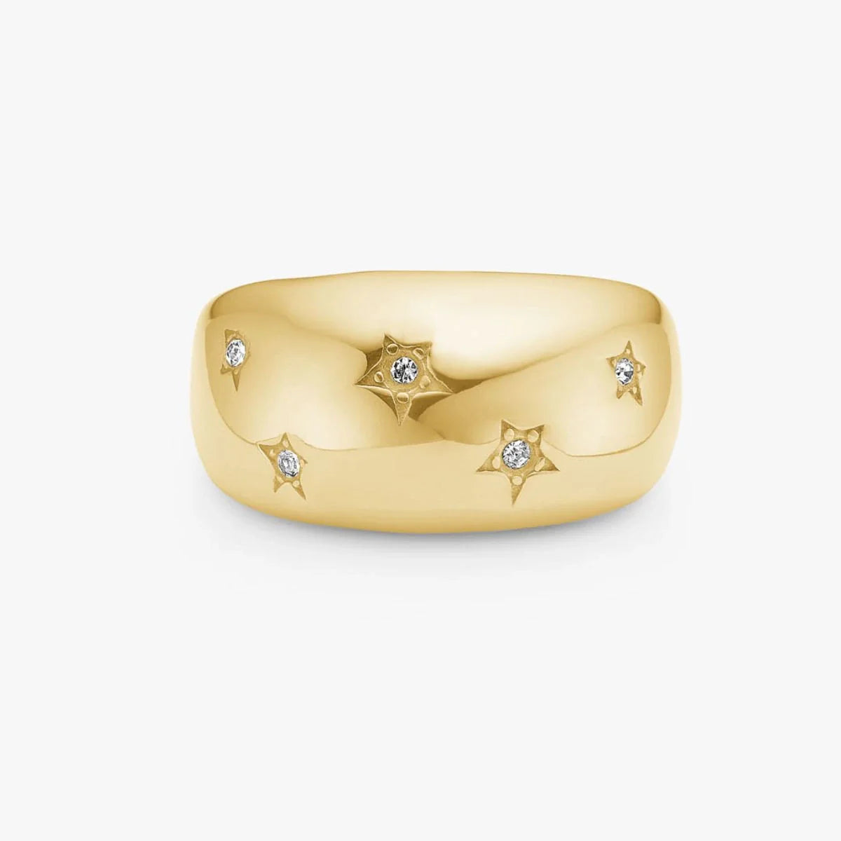 Star Dome Ring 18K Guldbelagt
