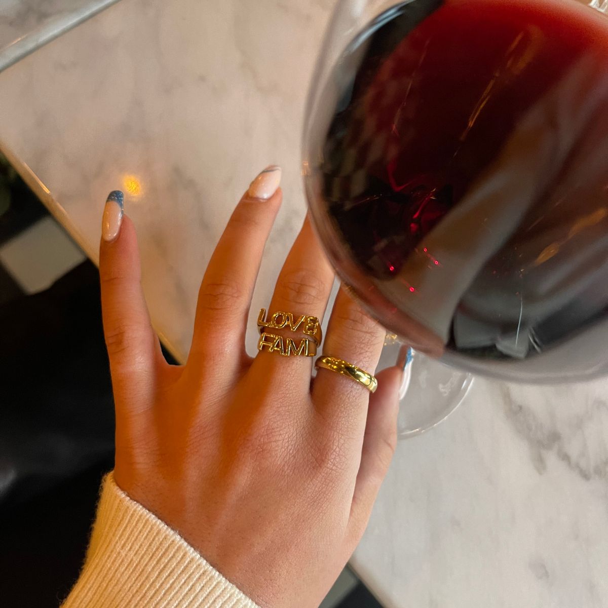 FAM Signet Ring 18K Guldbelagt