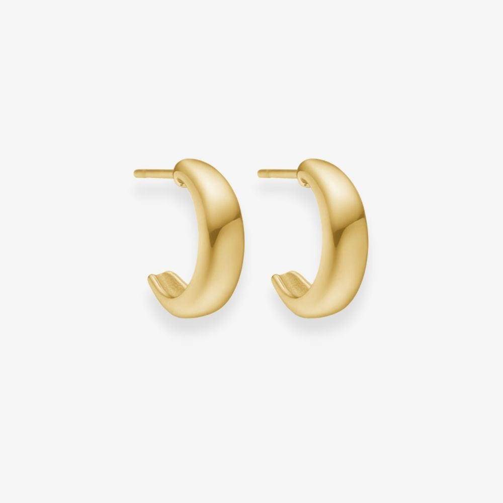 Classic Dome Hoops 18K guldbelagt 10mm