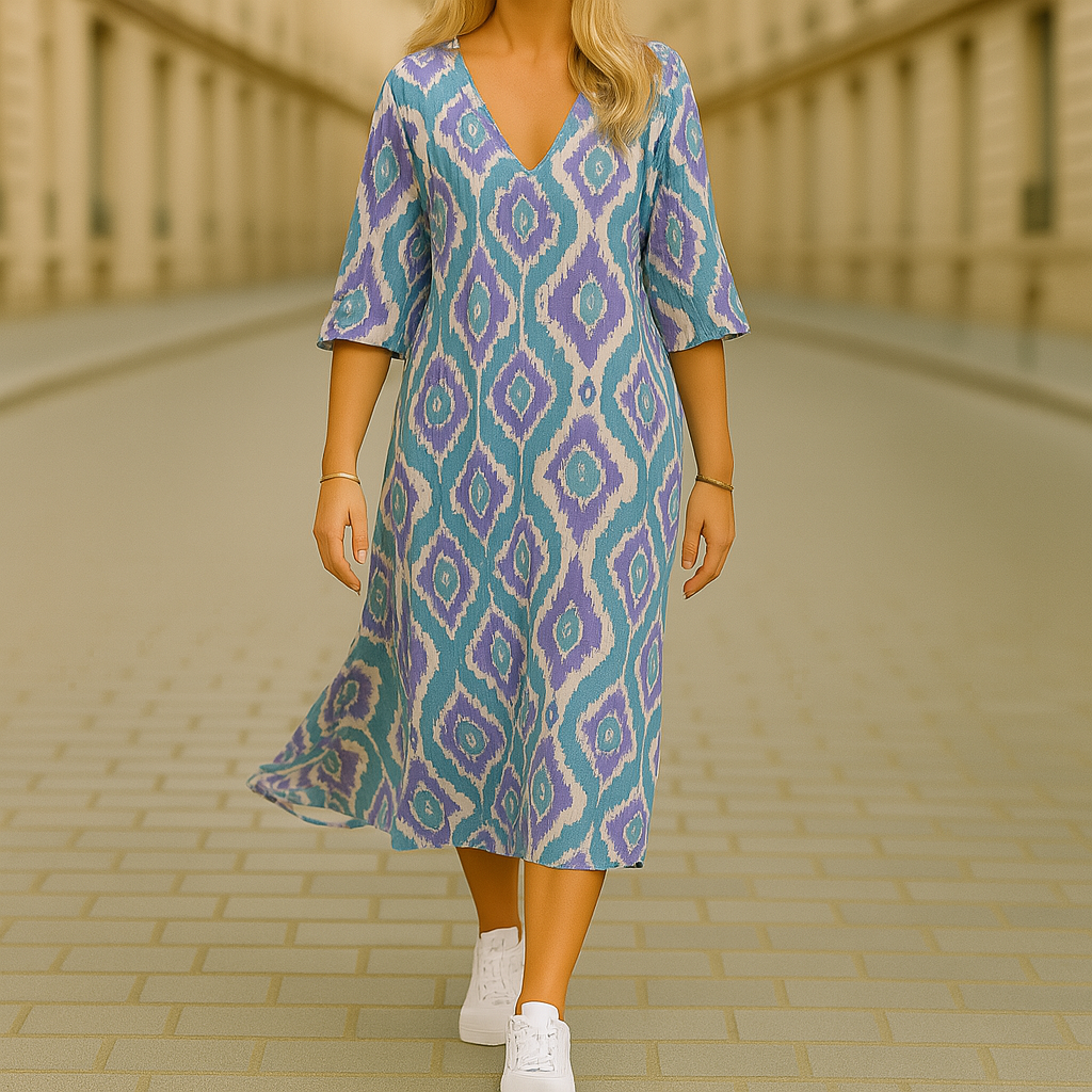 Sommer & Stil™ Boheme-lang kjole med print