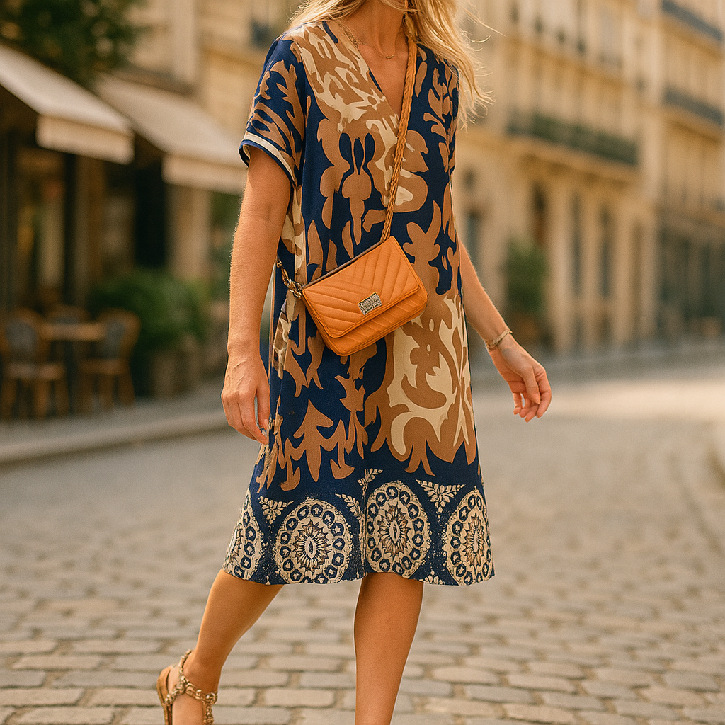 Sommer & Stil™ Lang bohemeagtig sommerkjole