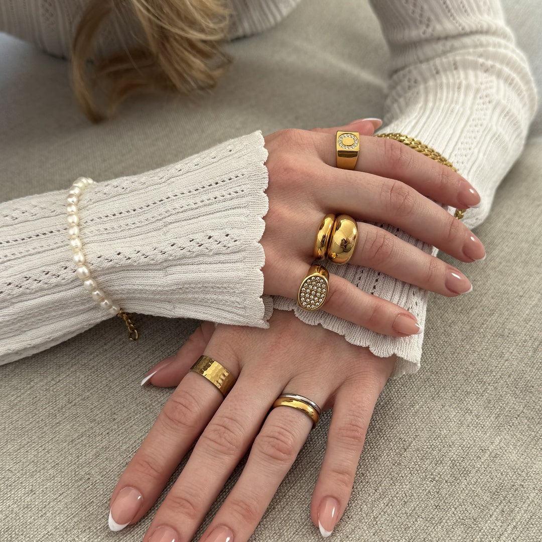 Dome Ring 18K Guldbelagt