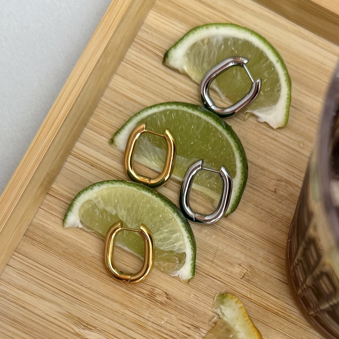 Ovale Hoops 18K Guldbelagt 20mm Stor