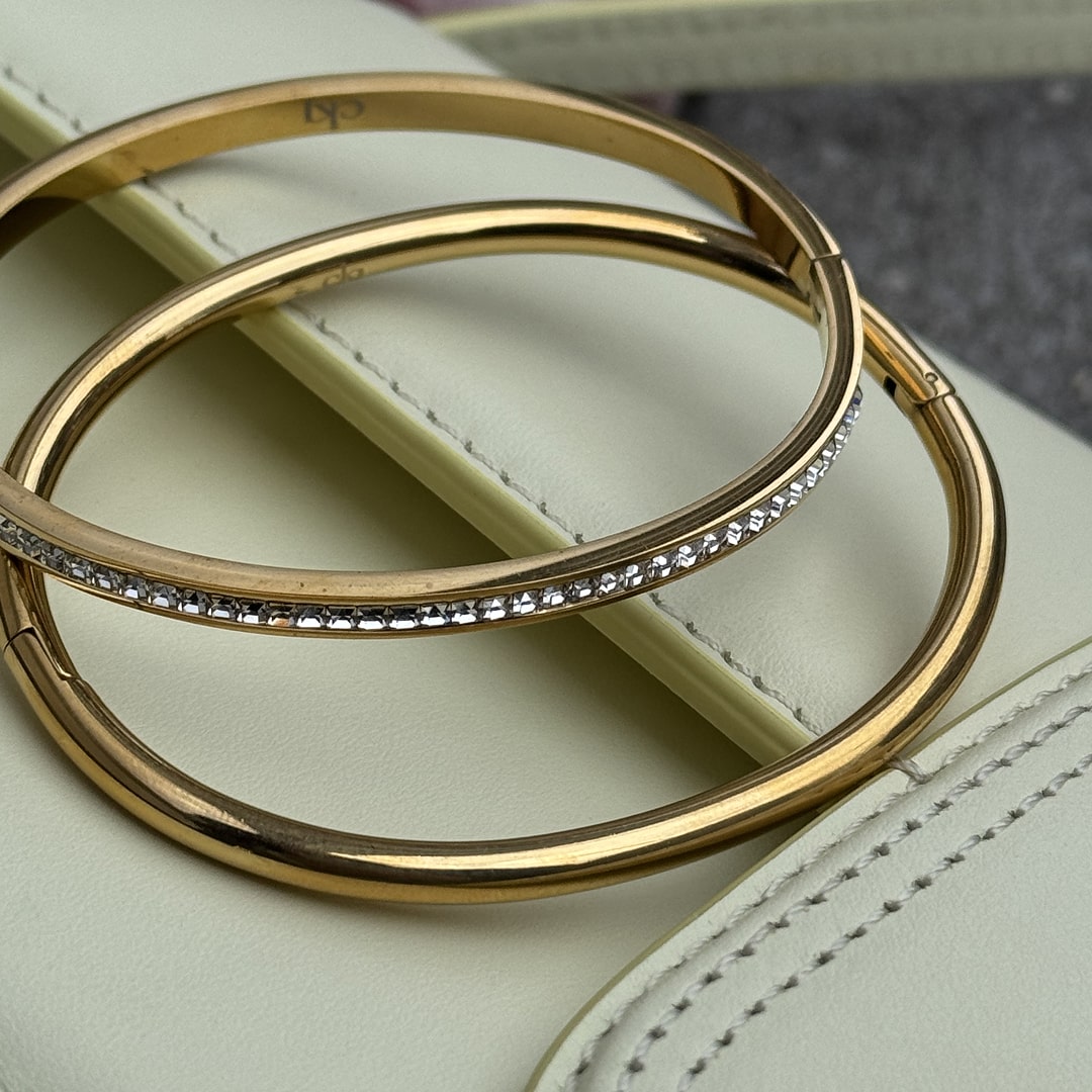 Krystal Bangle 18K Guldbelagt 4mm
