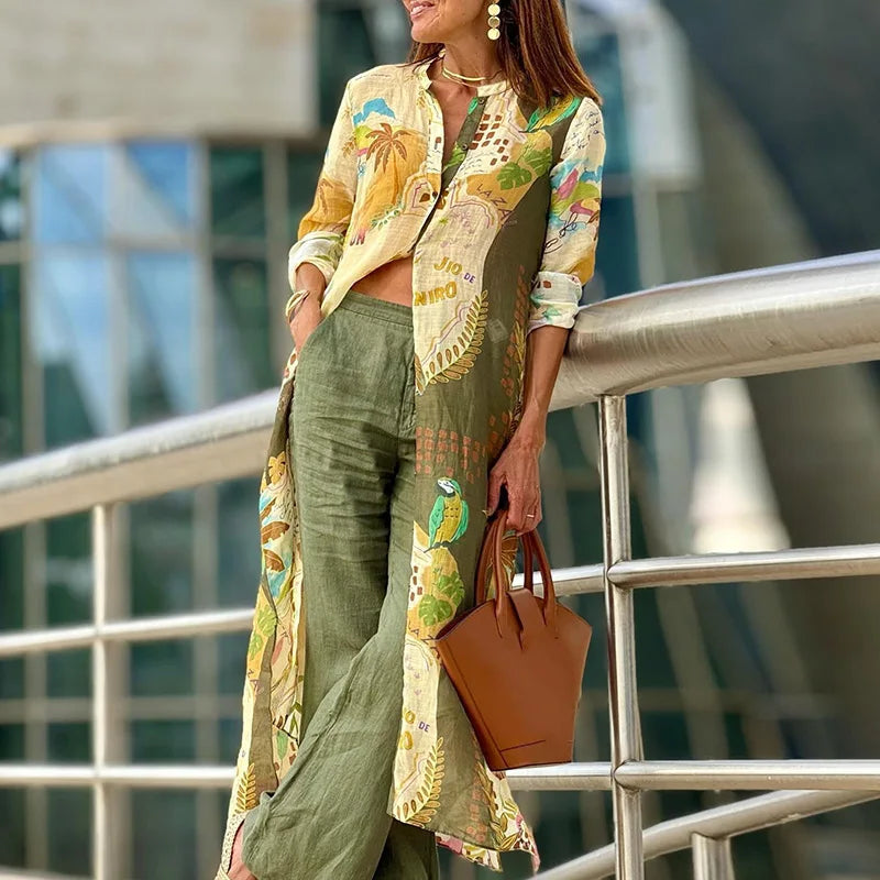 Sommer & Stil™|Linned Co-ord Sæt – Elegant uden besvær