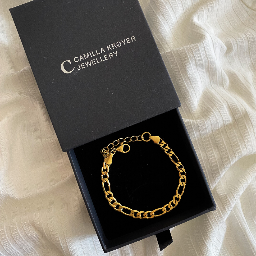Figaro Armbånd 18K Guldbelagt 5mm