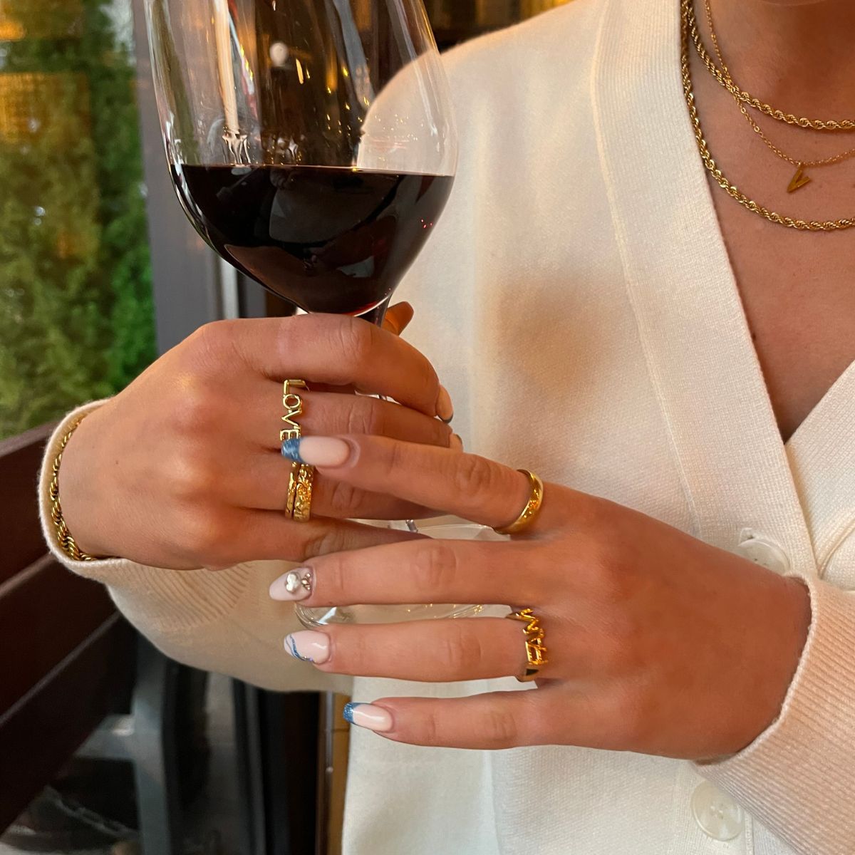 LOVE Signet Ring 18K Guldbelagt