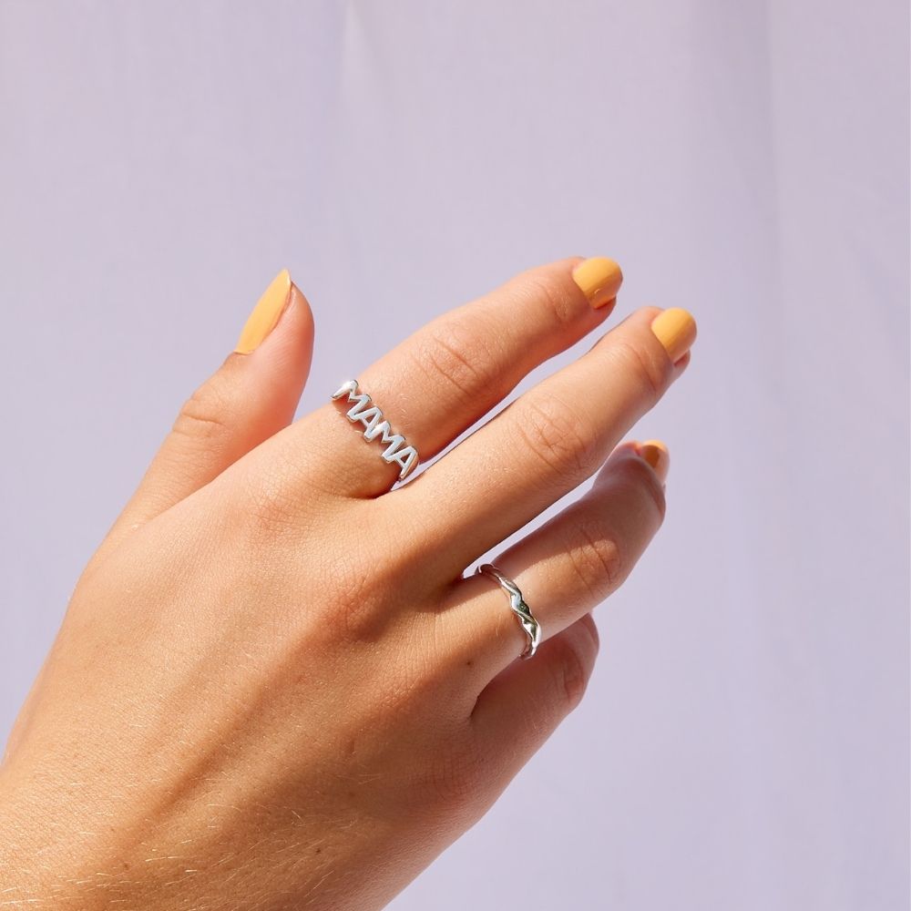 MAMA Signet Ring 925S Sølv
