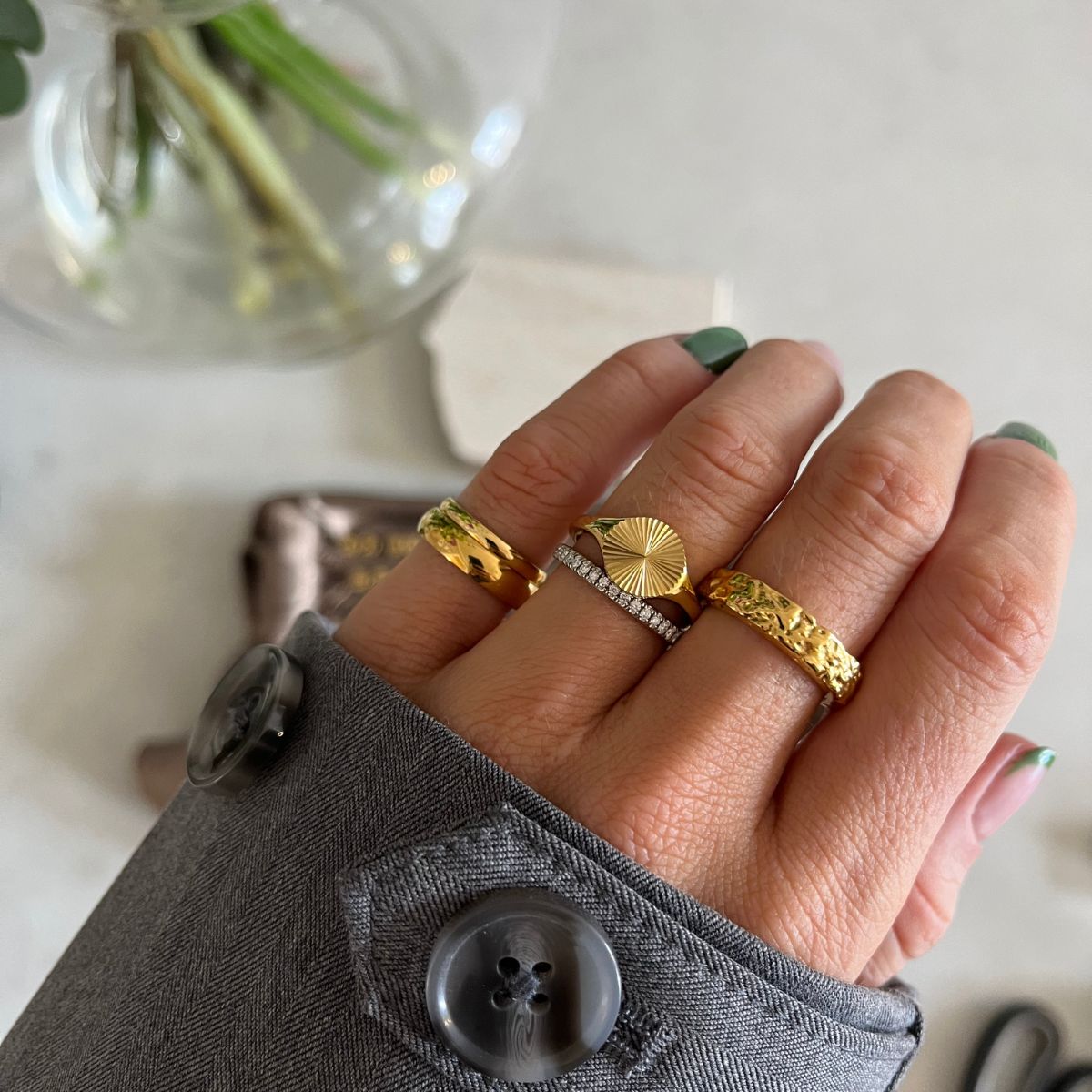 Scoria Classic Ring 18K Guldbelagt