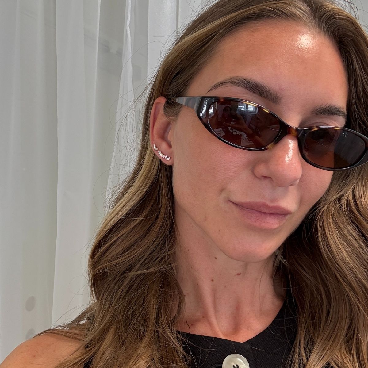 Sparkle Krystal Stud Øreringe 18K Guldbelagt