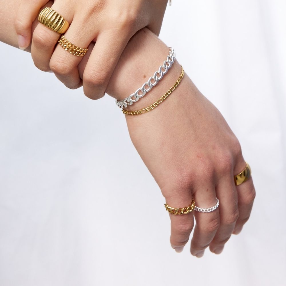 Figaro Armbånd 18K Guldbelagt 3mm