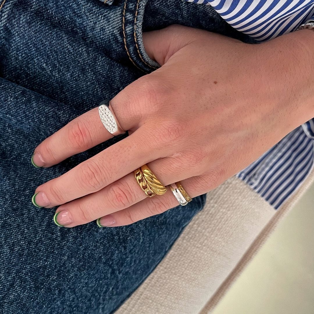 Classic Twist Dome Ring 18K Guldbelagt