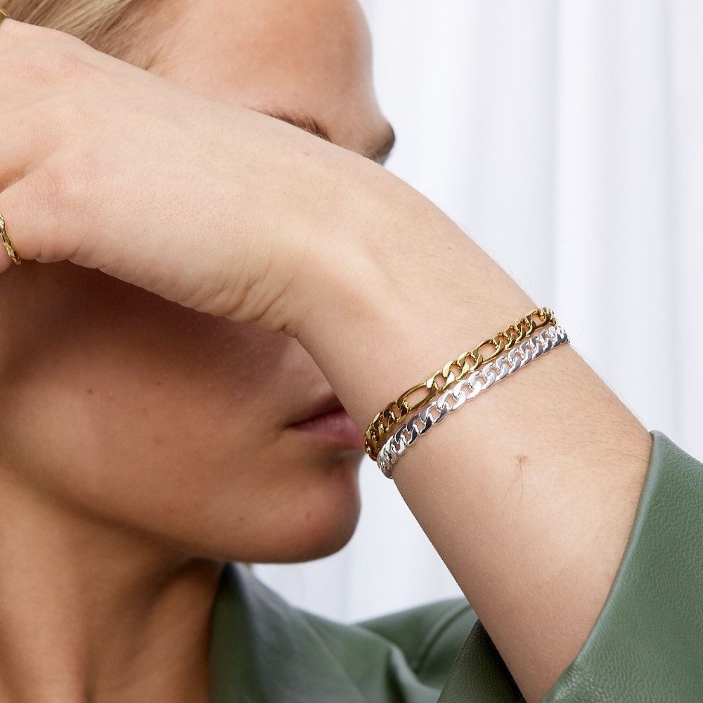 Figaro Armbånd 18K Guldbelagt 5mm