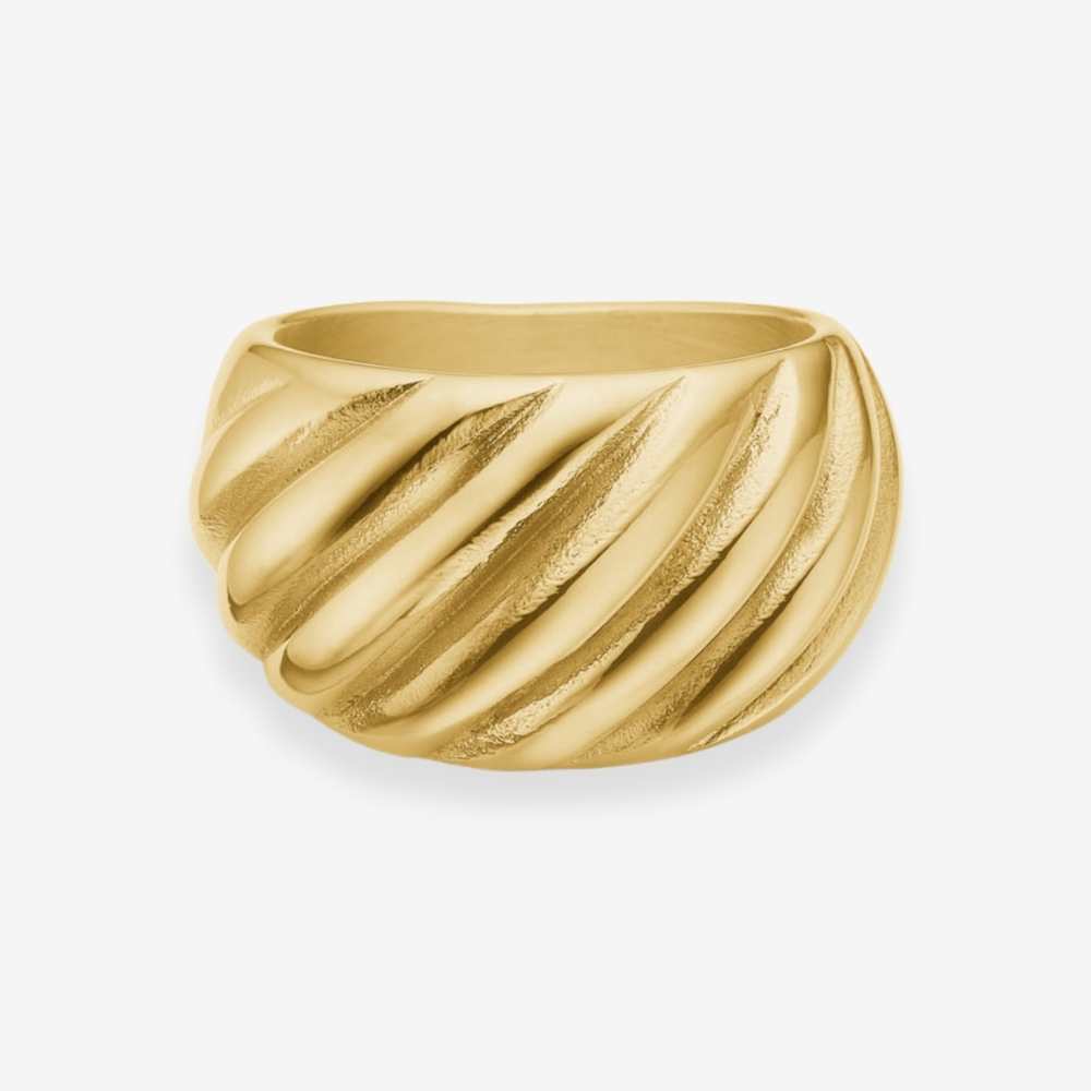 Twist Dome Ring 18K Guldbelagt