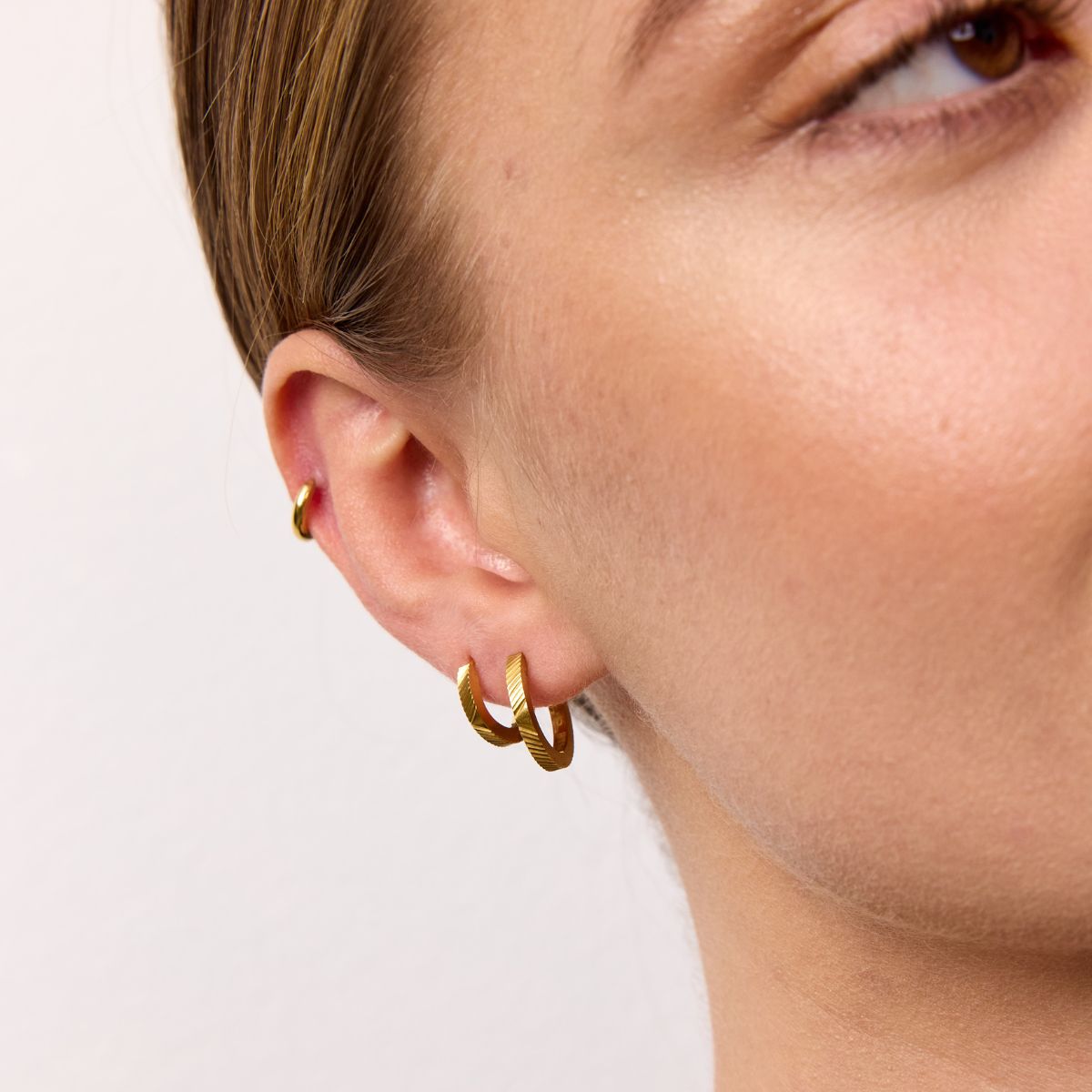 Sun Kiss Creoler 18K Guldbelagt 10mm