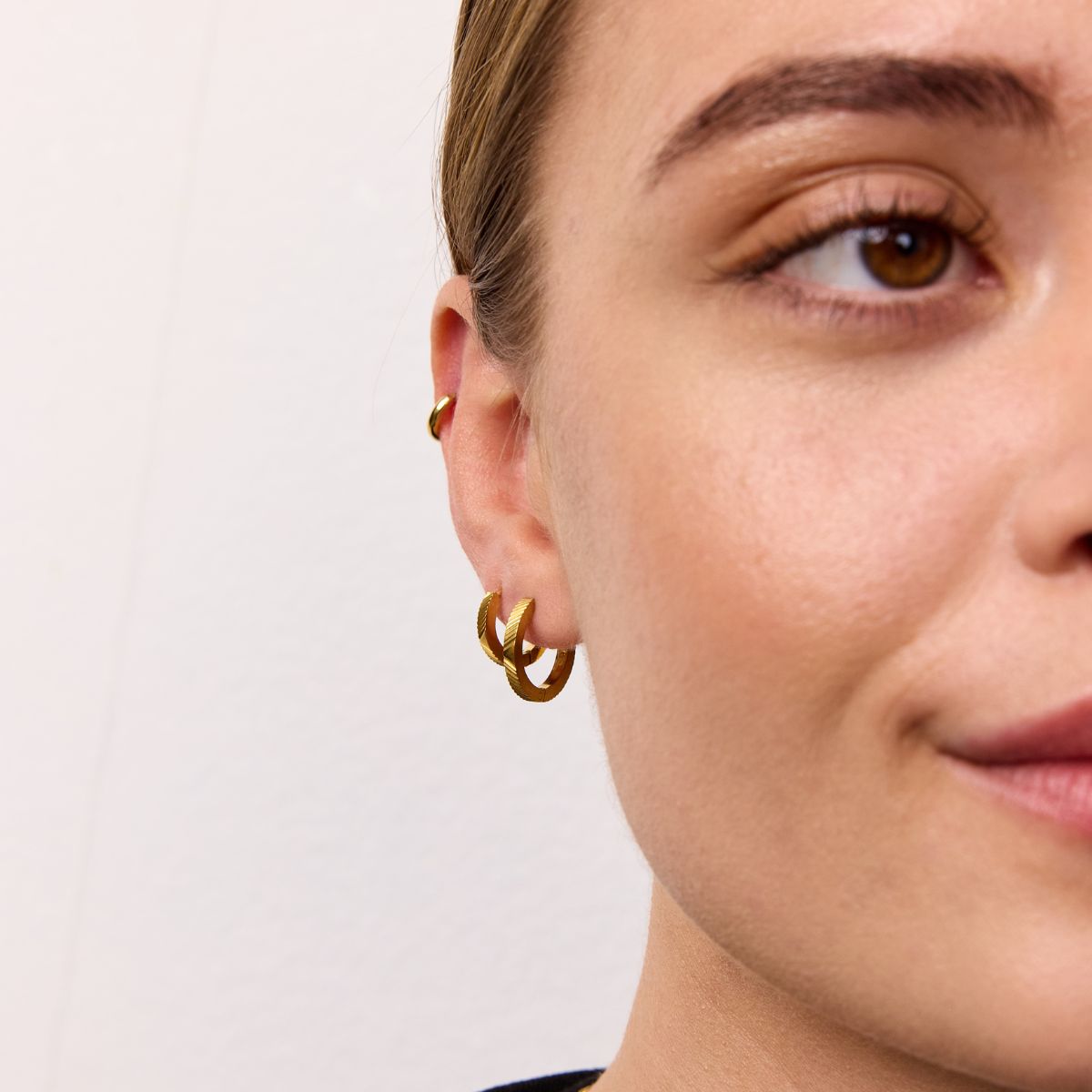 Sun Kiss Creoler 18K Guldbelagt 10mm