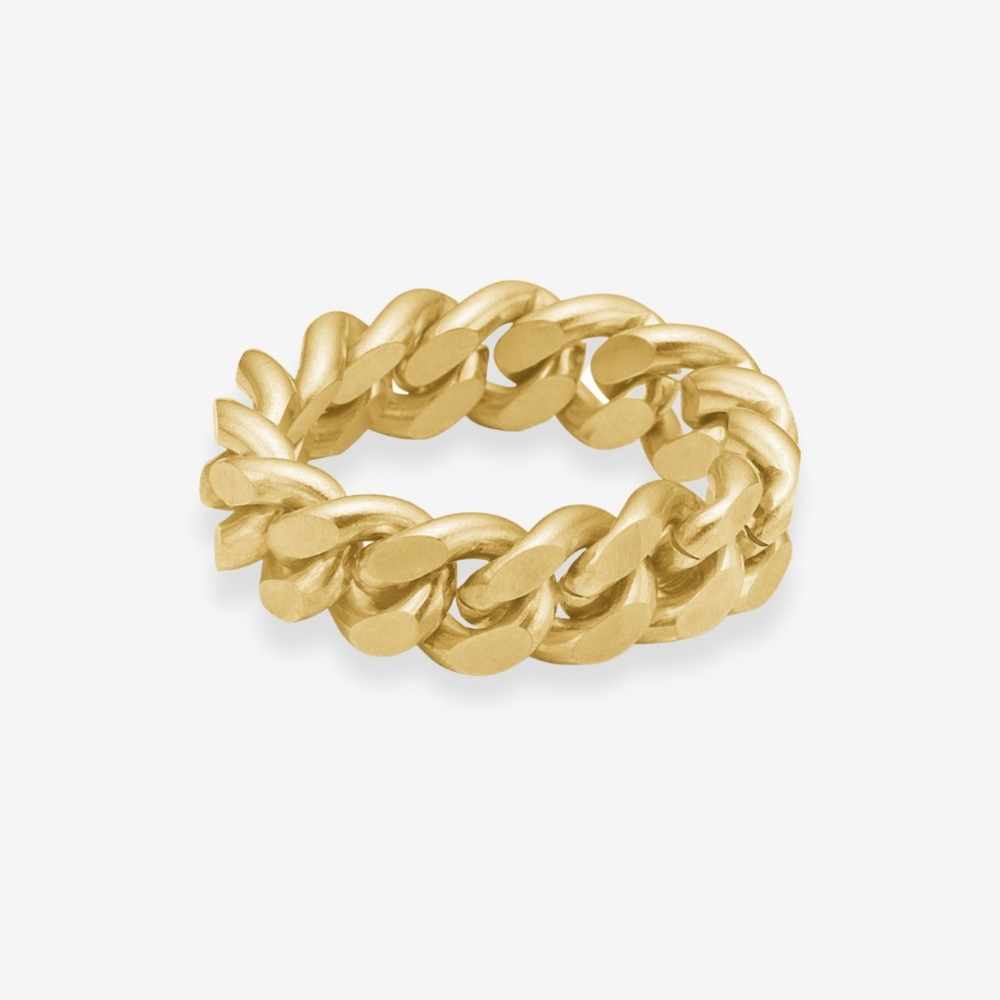 Panser Facet Ring 18k Guldbelagt 7mm
