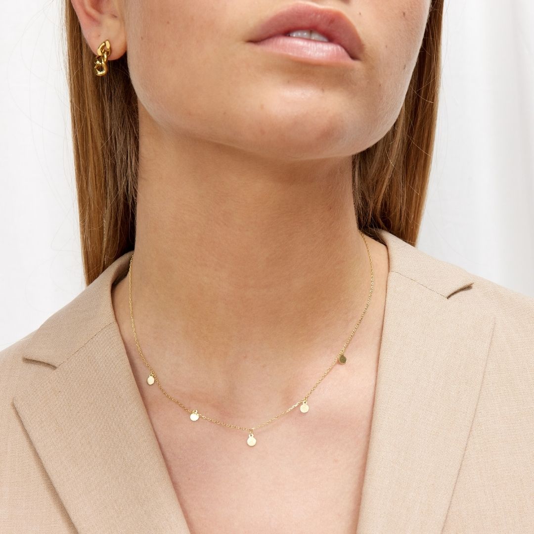 Classic Drops Halskæde 18K Guldbelagt