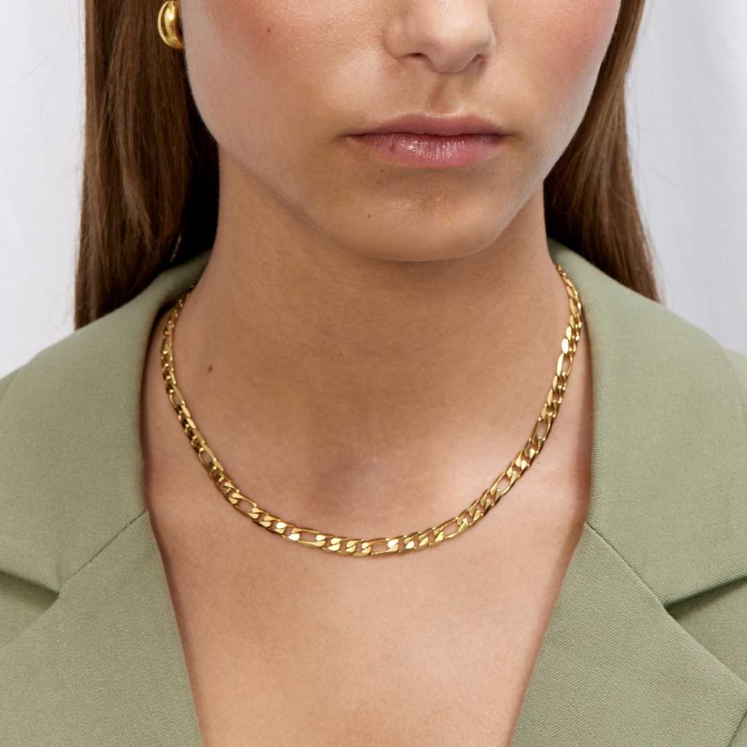 Figaro Choker 18K Guldbelagt 5mm