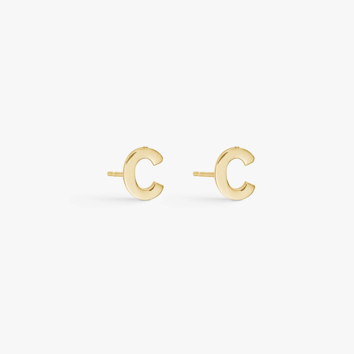 Classic Bogstav Stud Øreringe 18K Guldbelagt Mini