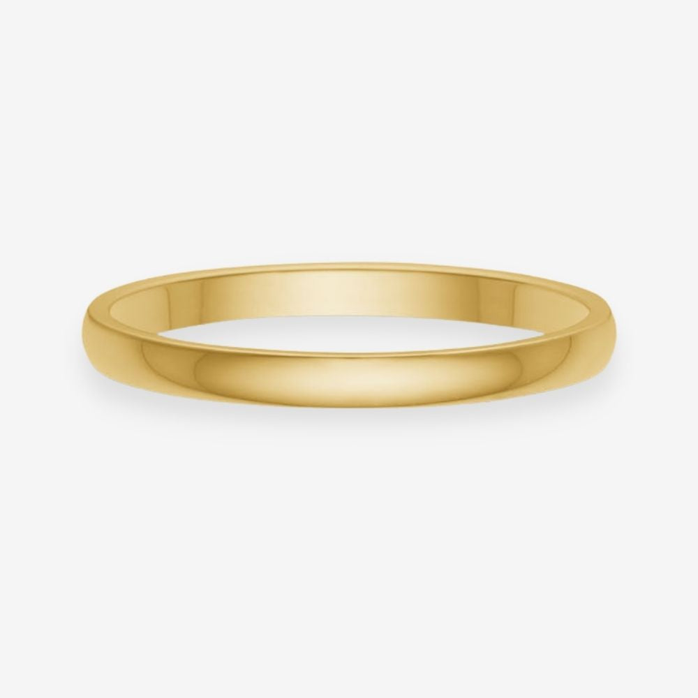 Classic Band Ring 18K Guldbelagt 2mm