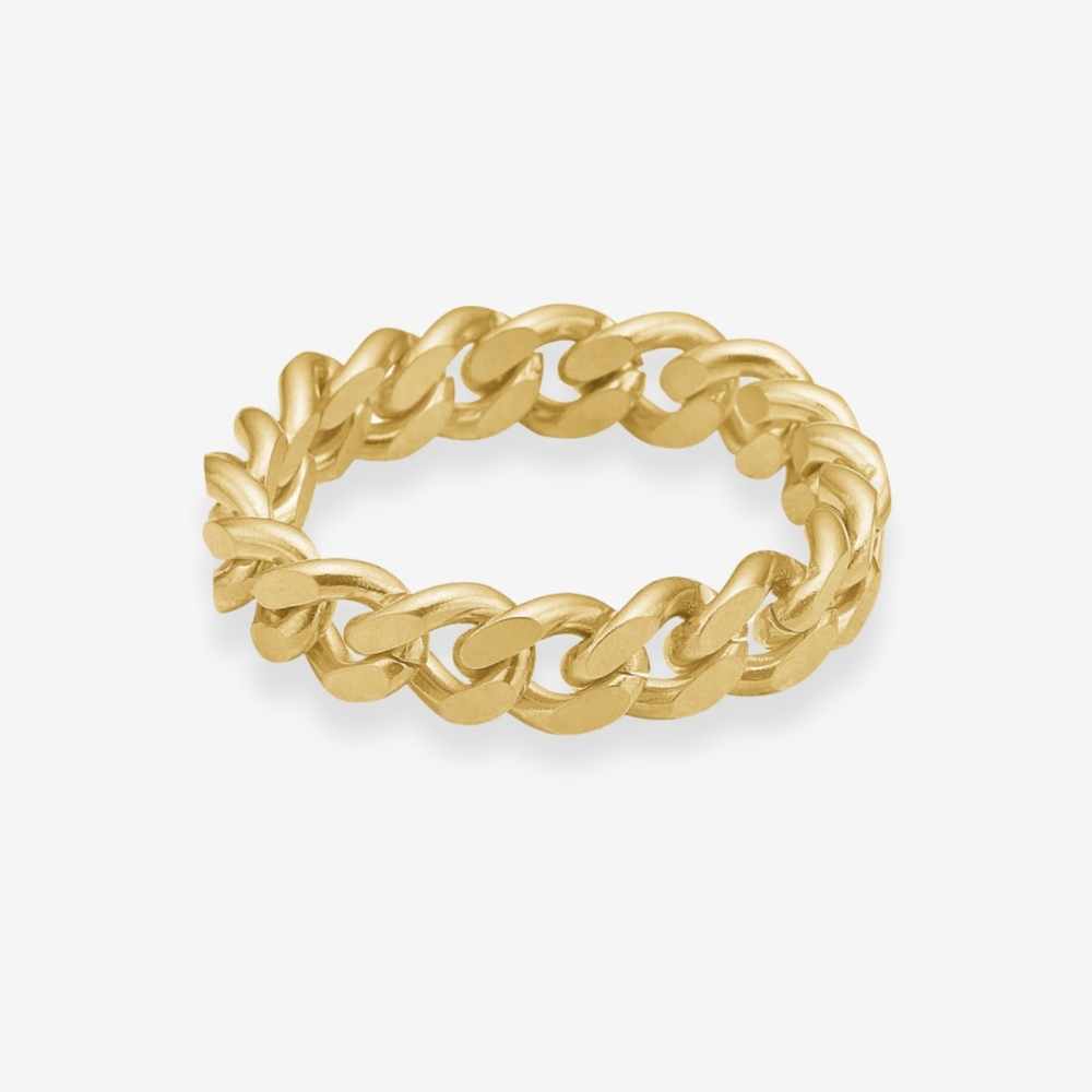 Panser Facet Ring 18k Guldbelagt 5mm