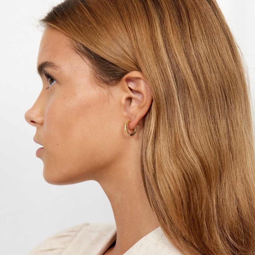 Melted Hoops 18K Guldbelagt Lille
