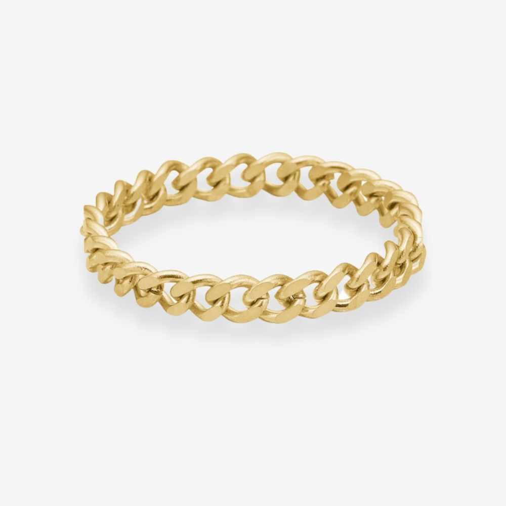 Panser Facet Ring 18k Guldbelagt 3mm