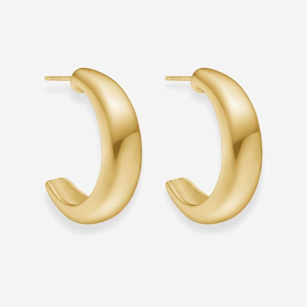 Classic Dome Hoops 18K guldbelagt 20mm