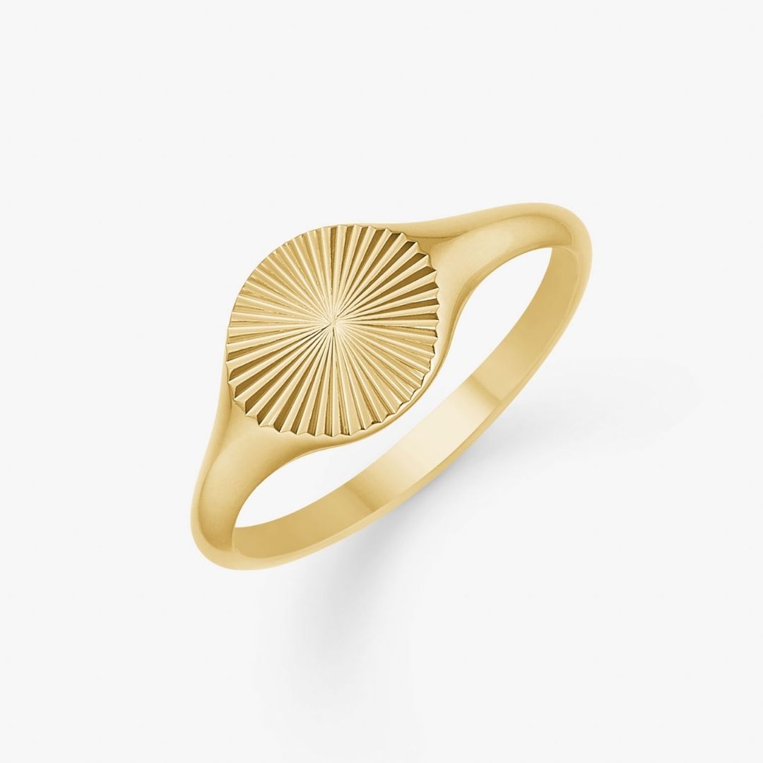 Sun Kiss Rund Ring 18K Guldbelagt