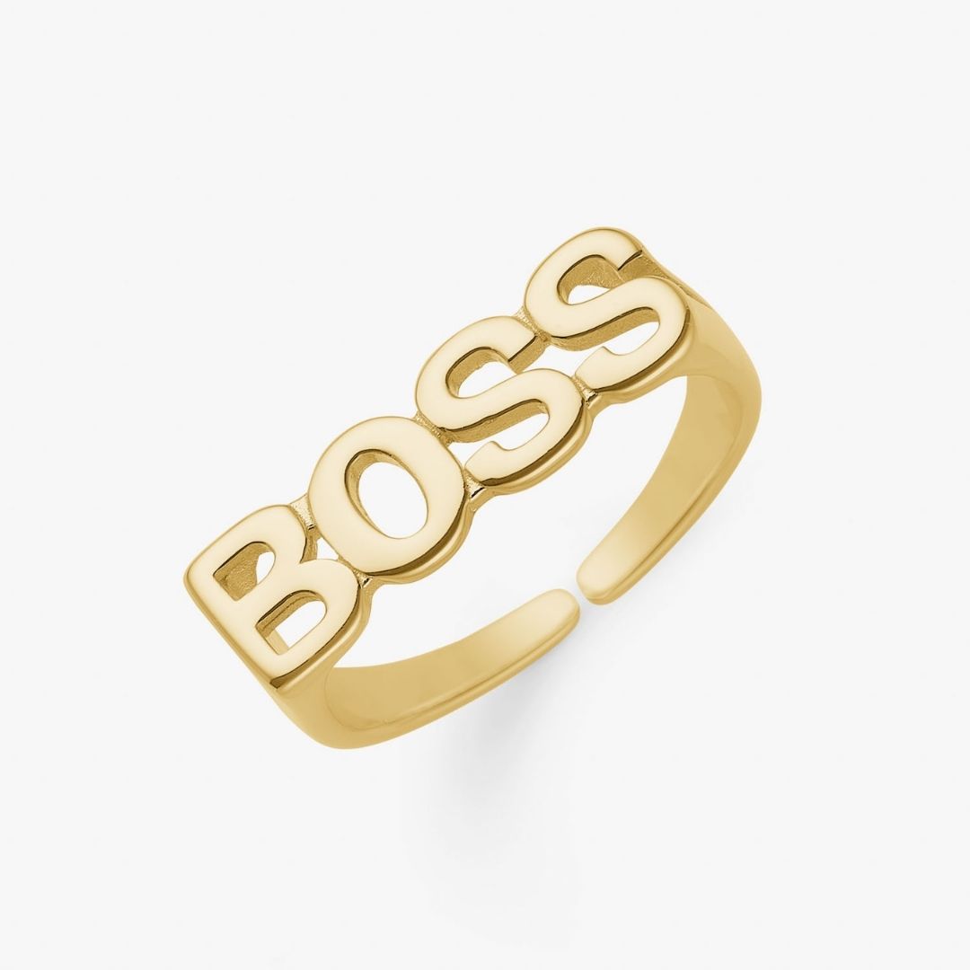 BOSS Signet Ring 18K Guldbelagt