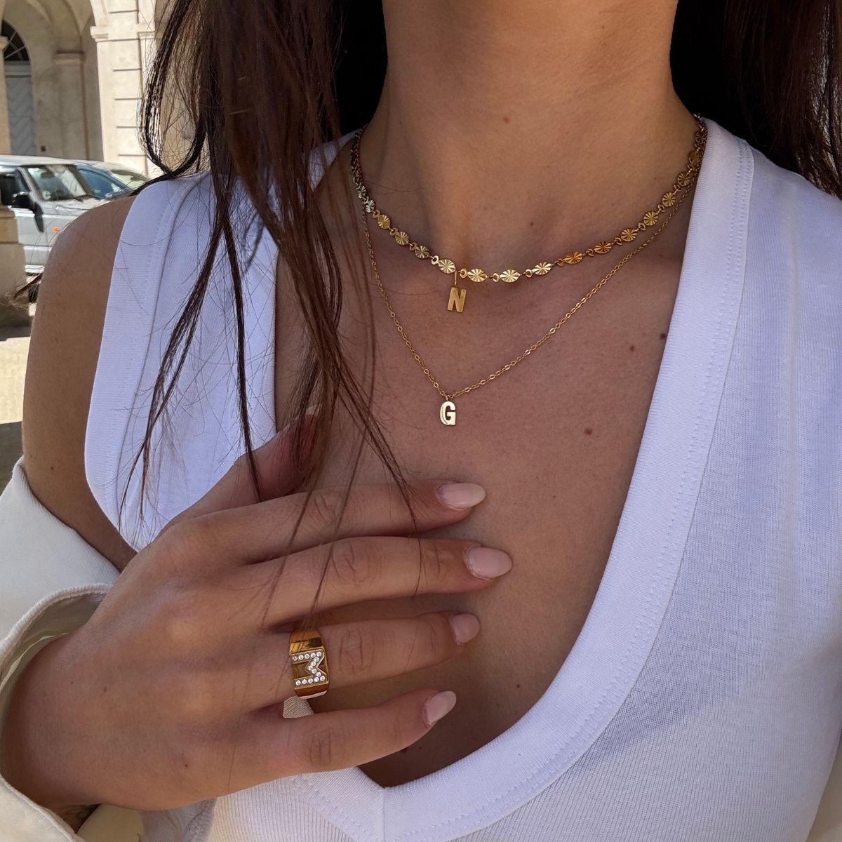 Classic Bogstav Halskæde 18K Guldbelagt