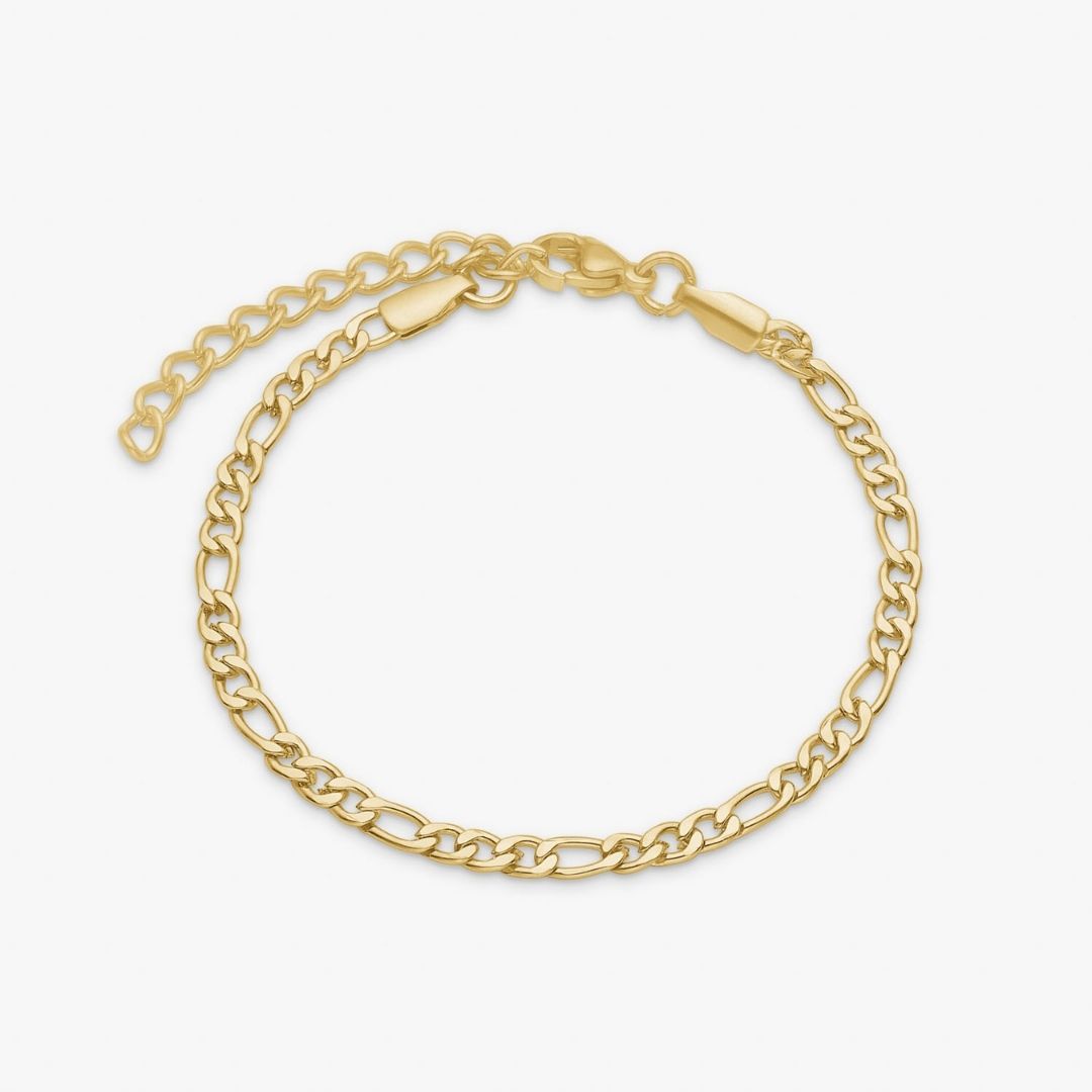 Figaro Armbånd 18K Guldbelagt 3mm